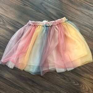 H&M girls rainbow tulle skirt size 4-6